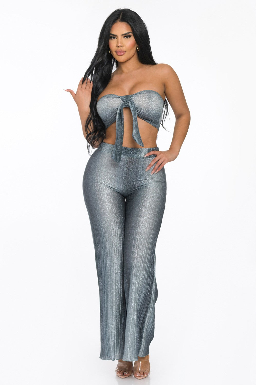 Silver Lustre Tube Top