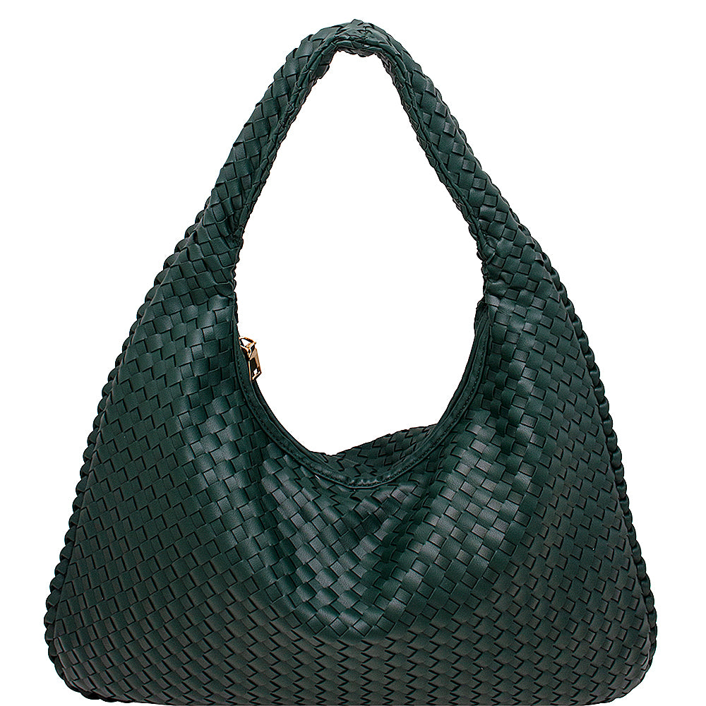 Textured Shoulder Hobo Bag