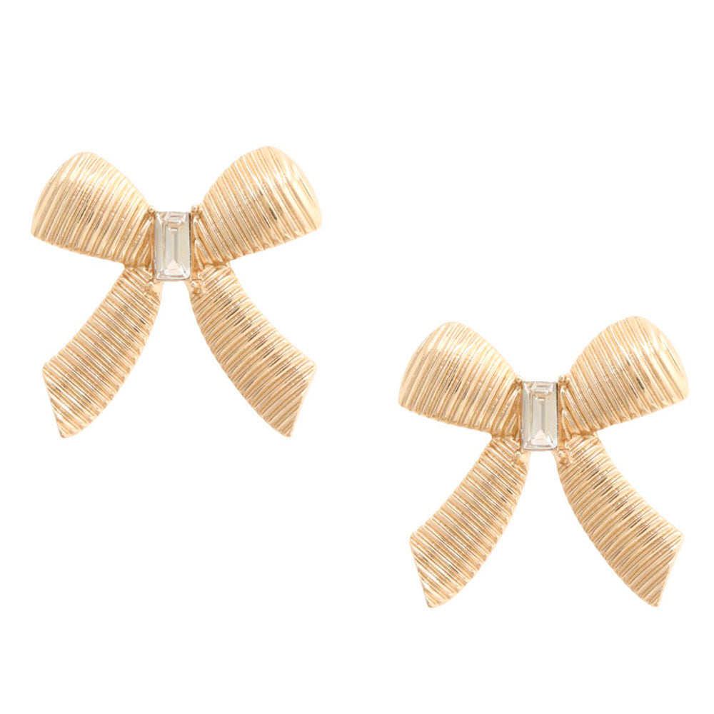 Crystal Bow Earrings