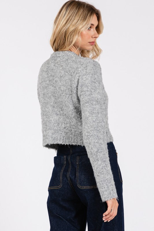 Fuzzy Long Sleeve Cardigan