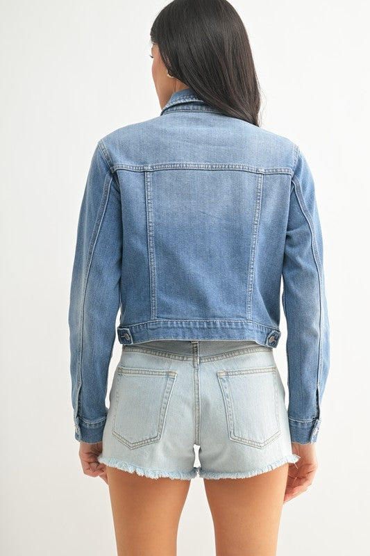 Sunwashed Stretch Denim Jacket