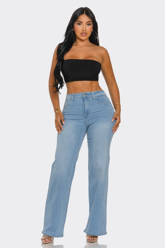 SOLUTRA WIDE LEG JEANS