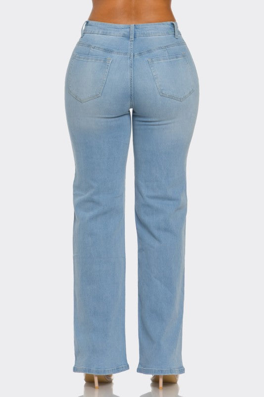 SOLUTRA WIDE LEG JEANS