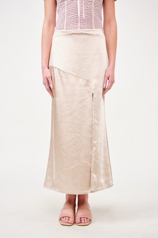 SLIT HAPPENS MIDI SKIRT
