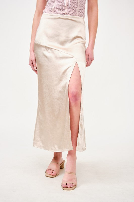 SLIT HAPPENS MIDI SKIRT