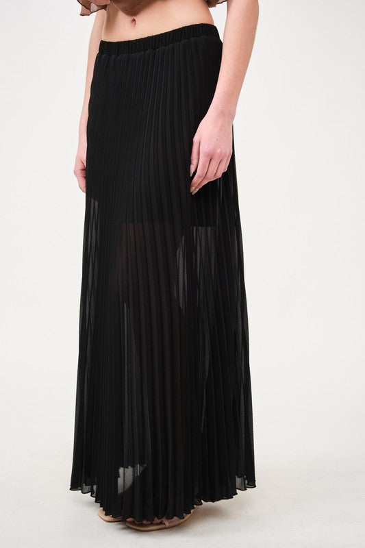 WHISPER CHIFFON MIDI SKIRT