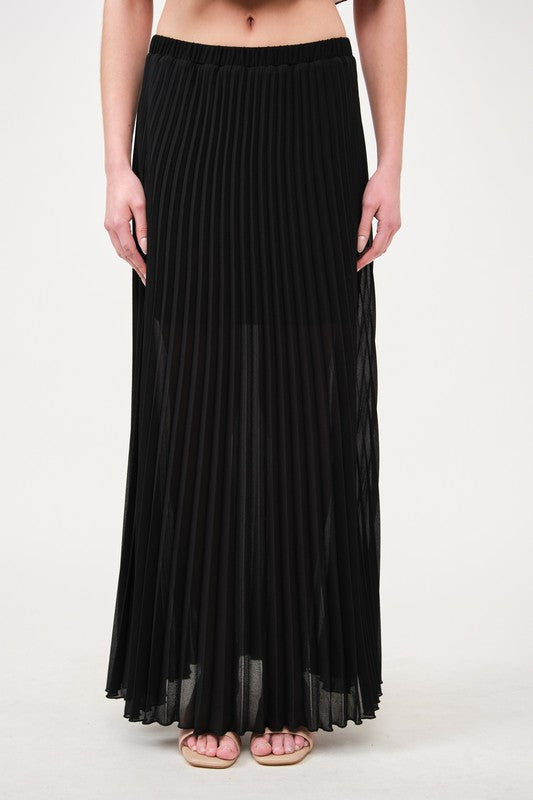 WHISPER CHIFFON MIDI SKIRT