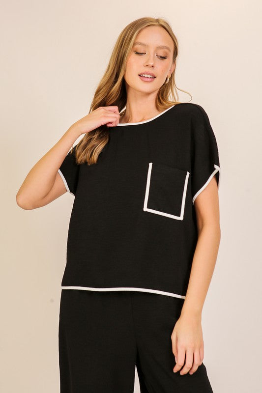 BreezeLine Pocket  Blouse