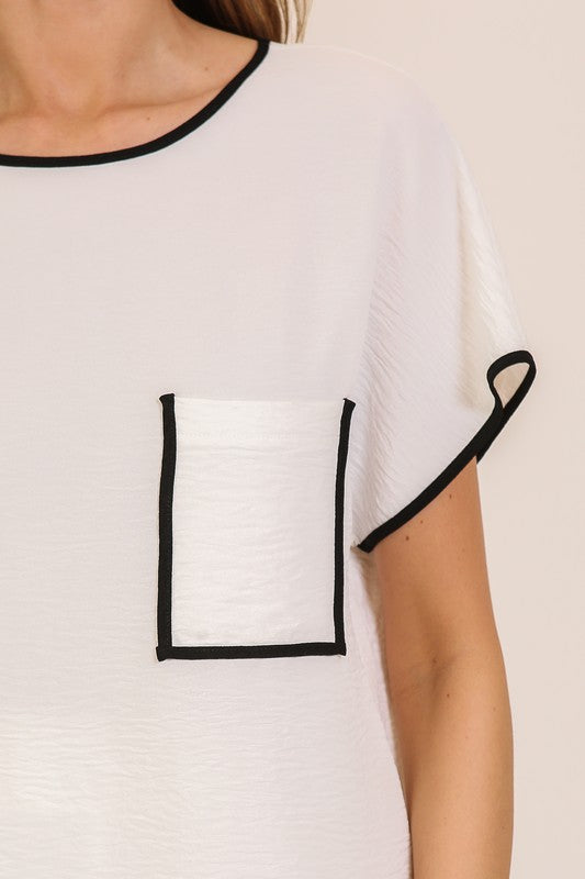 BreezeLine Pocket  Blouse