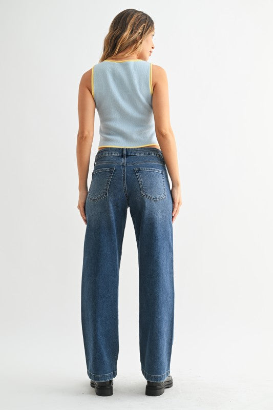 Cloudline Wide Leg Denim Jeans