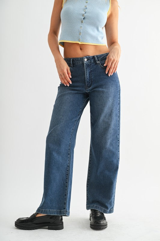 Cloudline Wide Leg Denim Jeans