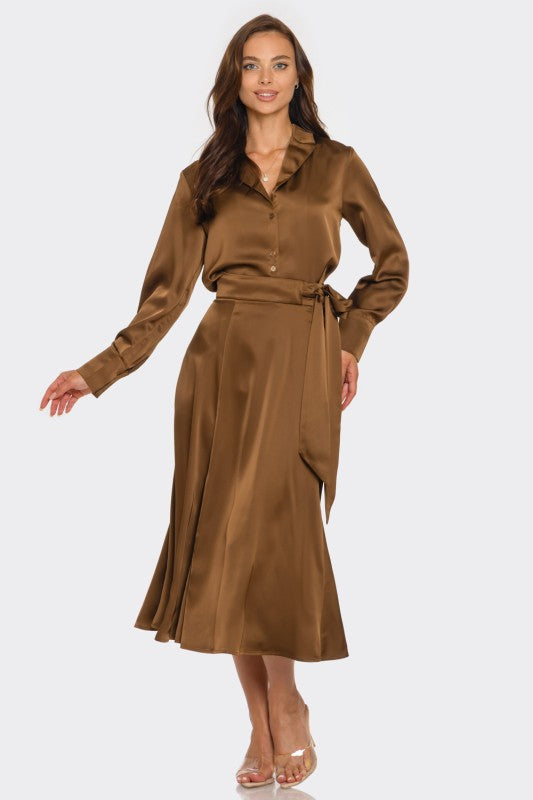 CAFE CASCADA WRAP SKIRT