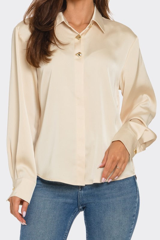 SOLTICE SATIN BLOUSE