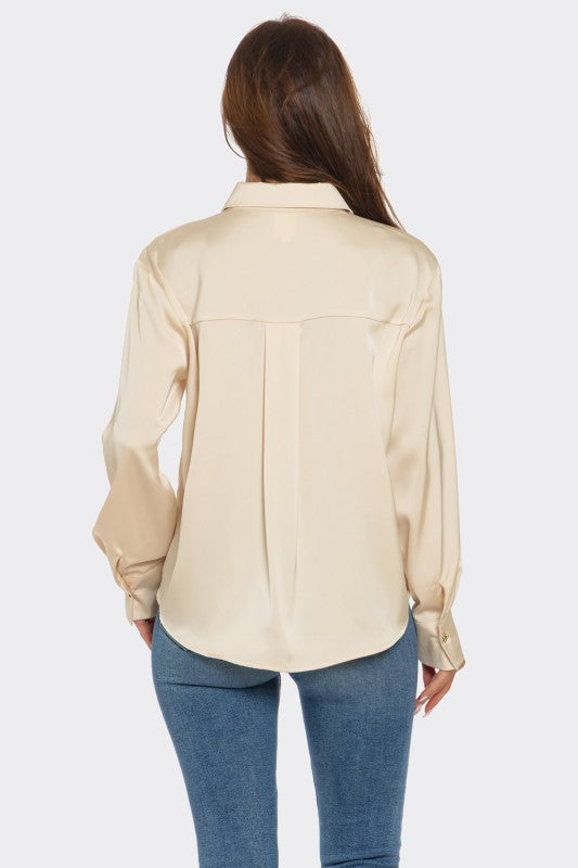 SOLTICE SATIN BLOUSE