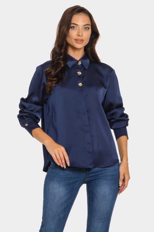 SOLTICE SATIN BLOUSE
