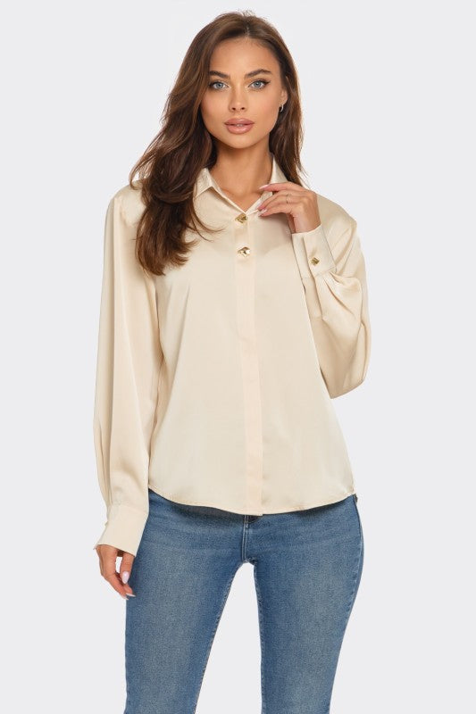 SOLTICE SATIN BLOUSE
