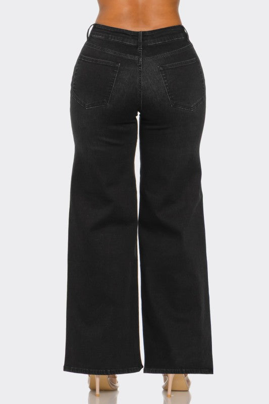 VELVET REVOLUTION WIDE LEG JEANS