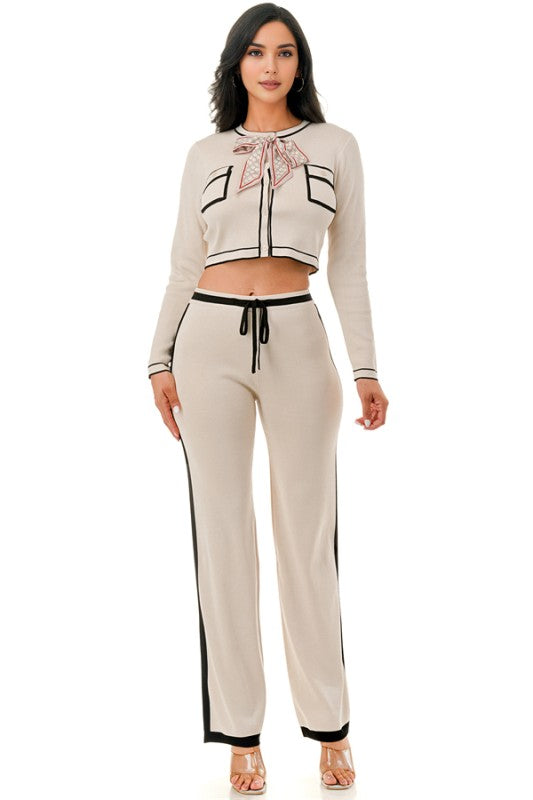 Coquette Knit Flare Pants