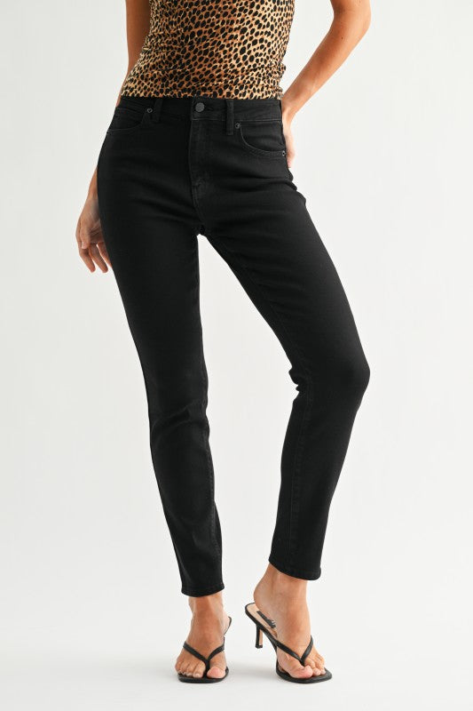 Noir Sculpt Ankle Skinny Denim Jeans