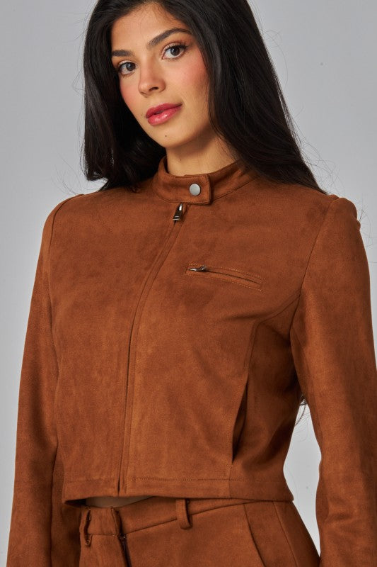 Suede Moto Jacket