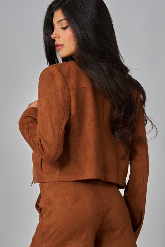 Suede Moto Jacket