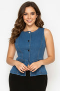 Nova Denim Vest Blouse