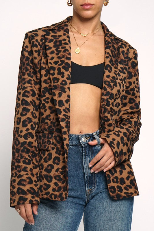 Eclipse Leopard Blazer
